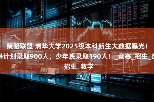 策略联盟 清华大学2025级本科新生大数据曝光！强基计划录取900人，少年班录取190人！_竞赛_招生_数学