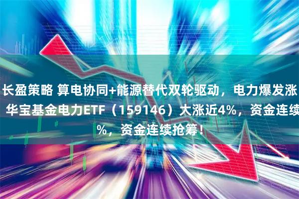 长盈策略 算电协同+能源替代双轮驱动，电力爆发涨停潮！华宝基金电力ETF（159146）大涨近4%，资金连续抢筹！