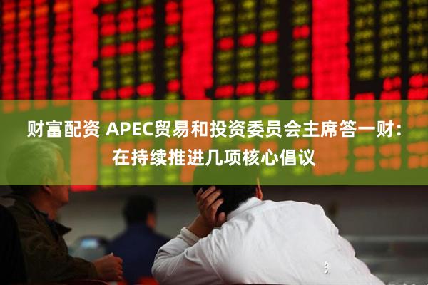 财富配资 APEC贸易和投资委员会主席答一财：在持续推进几项核心倡议